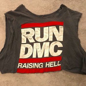 Vintage 1980s Run DMC Raising Hell Crop Shirt